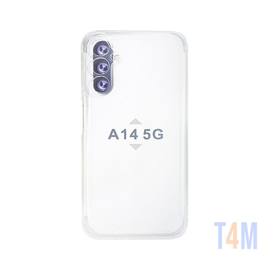 Capa de Silicone Dura com Moldura de Câmera para Samsung Galaxy A14 4G/5G Transparente